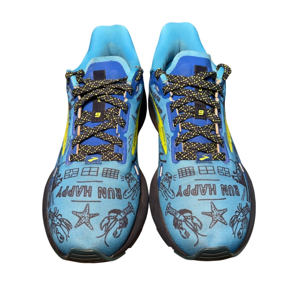 Brooks Launch 9 Boston Run Happy Blue Lobster Running Shoes 1203731B458 Womens 7